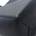 Soft Grained Calfskin Sangle Bucket Bag Navy Blue