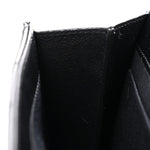Grain De Poudre Matelasse Chevron Monogram Envelope Clutch Black