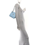 Caviar Quilted Mini Bucket Bag Blue
