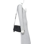 Pebbled Calfskin Small Soho Disco Bag Black