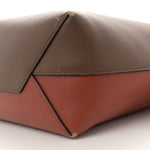 Shiny Smooth Calfskin Small Twisted Cabas Camel Brick