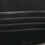 Coated Canvas La Greca Signature  Black Gray