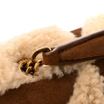 Suede Shearling Patchwork Monogram Medium Jamie Brown Beige