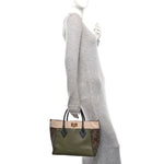 Calfskin Monogram On My Side MM Laurier Green Toffee Latte Beige
