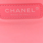 Canvas Calfskin Striped Large Deauville Tote Pink Blue
