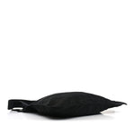 Nylon Flat Messenger Bag Black
