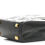 Vitello Plexiglass FF Embossed Mini Fendi Sunshine Shopper Tote Black
