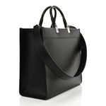 Vitello King Plexiglass Medium Fendi Sunshine Shopper Tote Black White