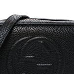 Pebbled Calfskin Mini Soho Disco Bag Black