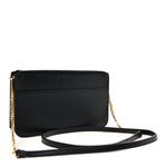 Smooth Calfskin Monogram Phone Holder Crossbody Black