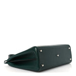 Grainy Calfskin Medium Zumi Top Handle Bag Vintage Green