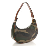 Canvas Calfskin Camouflage Ava Logo Triomphe Shoulder Bag Khaki