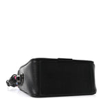 Saffiano Striped Mini Diag Binder Clip Bag Black White Indus