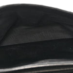 Sheepskin Matelasse Chevron Monogram Monochrome Large College Satchel Black