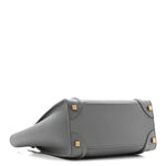 Baby Drummed Calfskin Micro Luggage Kohl