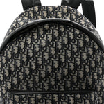 Oblique Calfskin Rider Backpack Beige Black