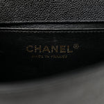 Caviar Chevron Quilted Medium Boy Flap Black