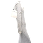 Calfskin Horsebit Slim Shoulder Bag White