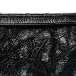 Crinkled Calfskin Matelasse Monogram Baby Niki Chain Satchel Black