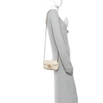 Calfskin Matelasse Super Mini GG Marmont Shoulder Bag White