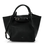 Supple Grained Calfskin Small Big Bag Black
