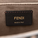Vitello Century F is Fendi Bi-Color FF 1974 Embossed Kan I Shoulder Bag Fragola Maya Black