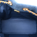 Washed Denim Quilted Mini Chanel 25 Handbag Blue