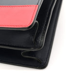 Moon Calfskin Web Medium Dionysus Bamboo Top Handle Bag Black Bright Evergreen Hibiscus Red