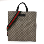 Soft GG Supreme Monogram Web Vertical Tote Black