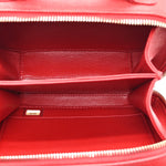 Caviar Quilted Small CC Filigree Vanity Case Red