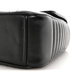 Soft Calfskin Impunture Diagramme Large Chain Flap Shoulder Bag Black