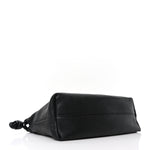 Mellow Nappa Medium Donut Chain Flamenco Knot Clutch Black