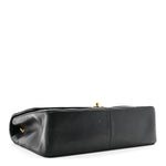 Lambskin Quilted Medium Single Flap Black