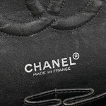 Patent Quilted Medium Double Flap Black