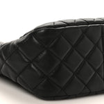 Lambskin Quilted Small Pearl Crush Hobo Black