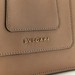 Calfskin Serpenti Forever Top Handle Beige Green