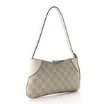 GG Monogram Calfskin Small Emblem Shoulder Bag Beige Mystic White