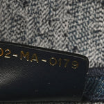 Oblique Embroidered Saddle Bag Denim Blue