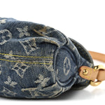 Monogram Denim Mini Pleaty Blue