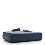 Calfskin Cannage Diamond Medium Lady D-Joy Navy Blue