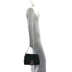 Suede Mama Baguette Black