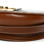GG Supreme Monogram Calfskin Small Padlock Messenger Shoulder Bag Beige Black Cuir