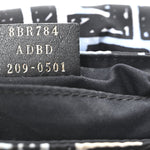X JOSHUA VIDES Nylon FF Cloudy Mini Belt Baguette Bag White Celeste Black