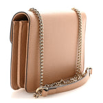 Dollar Calfskin Small Interlocking G Shoulder Bag Camelia