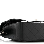 Caviar Quilted Small Double Flap Black
