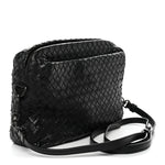 Nappa Intrecciato Crossbody Messenger Black