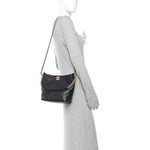Caviar Quilted Hobo Black