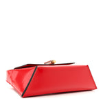 Brushed Calfskin Small Geometric Prisma Shoulder Bag Flame Red
