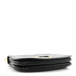 Roxy Calfskin Web Medium Studded Blondie Shoulder Flap Bag Black
