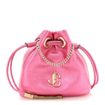 Metallic Nappa Mini Marcheline Shoulder Bag Peony